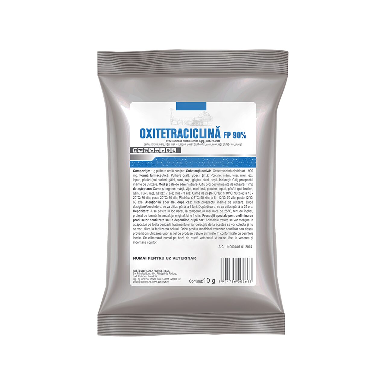 OXYTETRACYCLINE 90% 10G // ORAL POWDER MULTISPECIES