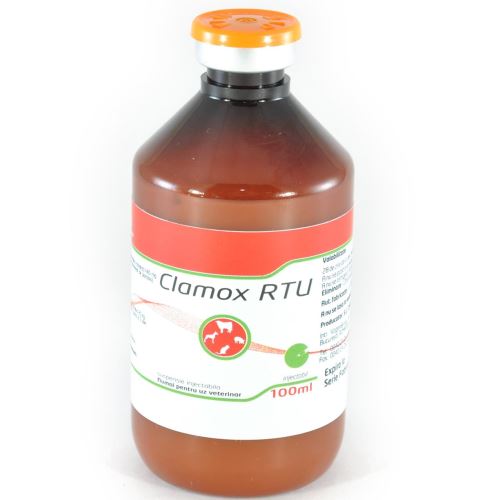 CLAMOX RTU 100ML - Amoxicillin 140mg / Clavulanic acid 35mg -for cattle, pigs, dogs and cats / per bovini, porcini, cani e gatti