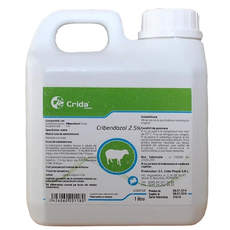 CRIBENDAZOLE 2,5% 1L.// ALBENDAZOLE