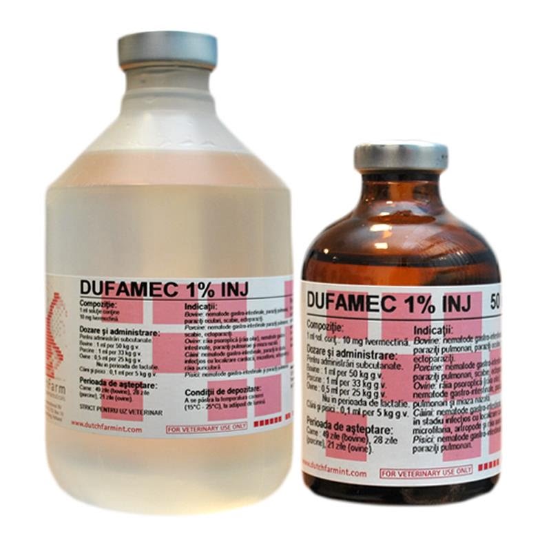 DUFAMEC 1% INJECTABLE // ivermectin // similar NOROMECTIN, EVOMEC, BIOMEC.