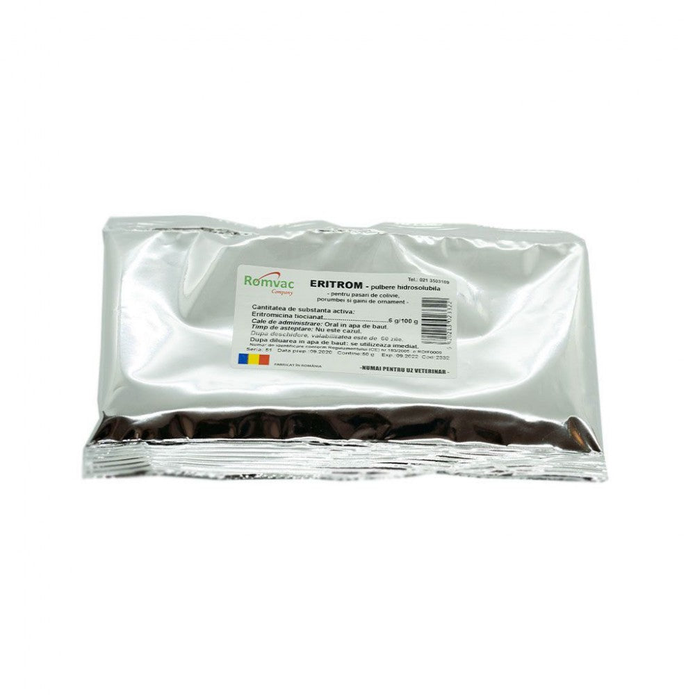 ERITROM // Erythromycin +Methylene blue // Cage birds, pigeons and ornamental chickens / Uccelli da gabbia, piccioni e polli ornamentali