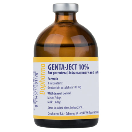 GENTA-JECT 10% 100 ML // Gentamicin 100 MG // Cattle and pigs // Bovini e suini