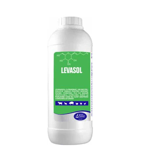 LEVASOL // LEVAMISOLE // Dewormer in Cattle, Sheep, Pigs, Chickens (Broilers), Turkeys, Ducks and Pigeons / Antiparasitario per Bovini, ovini, suini, polli (da carne), tacchini, anatre e piccioni