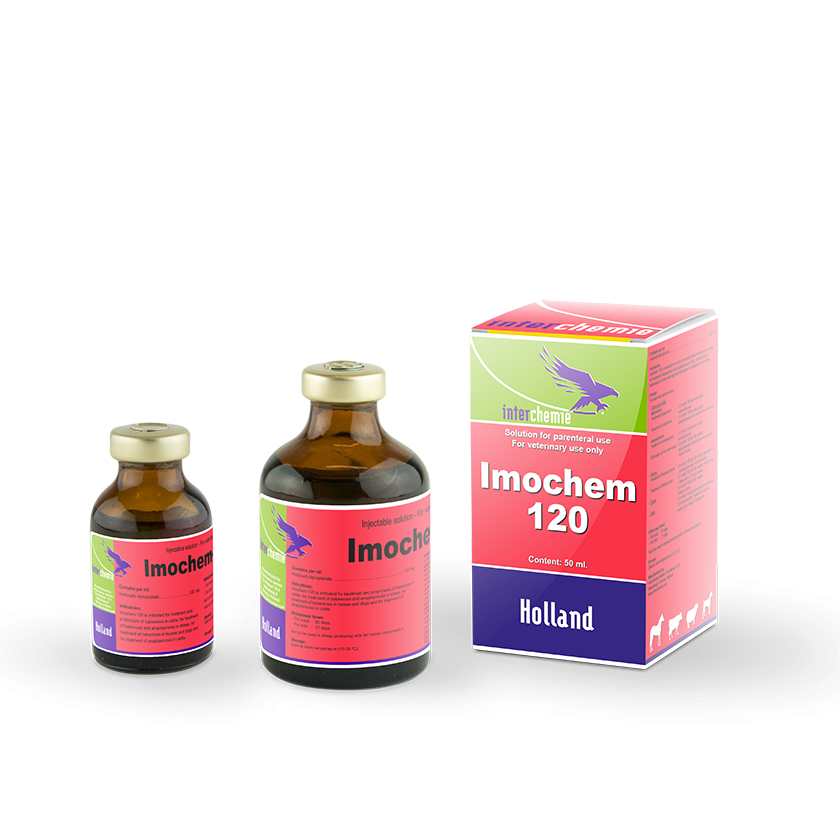 Imochem-120 // Imidocarb // babesiosis in cattle, sheep, horses, dogs // anaplasmosis in sheep and cattle