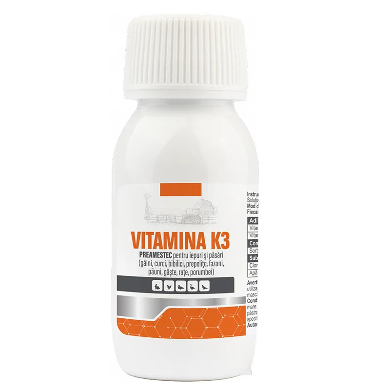 VITAMINA K3 50 ML // FOR RABBITS AND BIRDS / PER CONIGLI E POLLAME