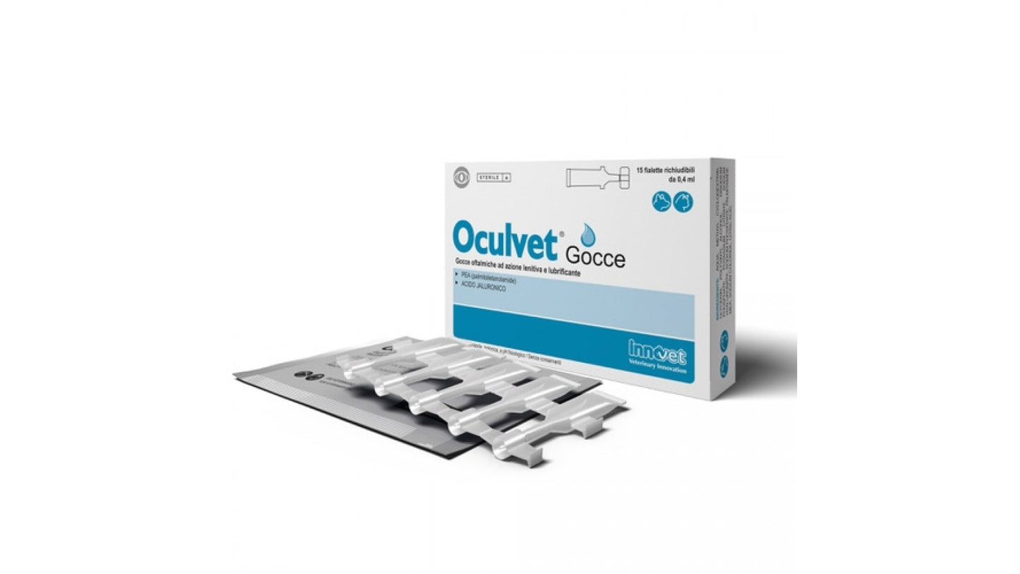 Innovet Oculvet Artificial Tears, 15 x 0.4 ml Ophthalmic drops with soothing and lubricating action. - Pet Shop Luna