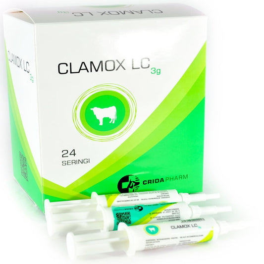 CLAMOX LC // Intramammary suspension for cattle (lactating cows) // Amoxicillin 200 mg + Prednisolone 10 mg + Clavulanic acid 50 mg