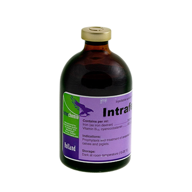 INTRAFER 200+B12 100ML // Ferro+Vitamina B 12 // Piglets and calves /Suinetti e bovini