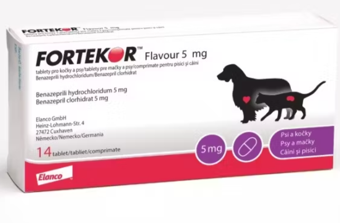 Fortekor 5 mg (5-20 kg), 14 tablets dog and cat