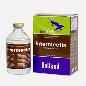 INTERMECTIN // ivermectin 1% // for cattle, horses, sheep, and pigs// simile EVOMEC