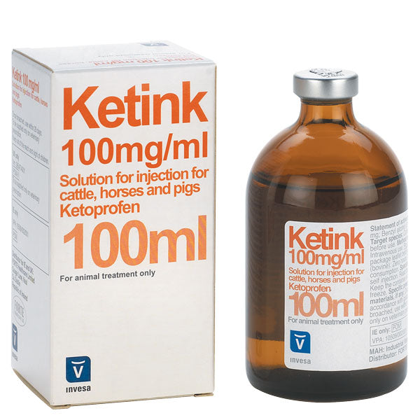 KETINK 100 mg/ml // KETOPROFEN 100MG // simile KETOSOL // for cattle, swine, horses / per bovini, suini, cabalini