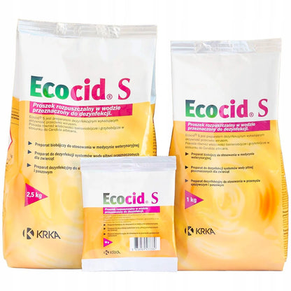 ECOCID S // Cleaning and disinfection equipment and surfaces  // DISINFETTANTE IN POLVERE USO VETERINARIO PER AMBIENTI E STRUMENTI