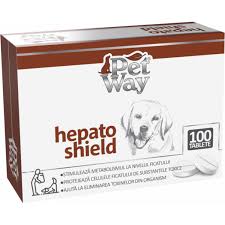 Pet Way HEPATO SHIELD 100 TAB //  hepatoprotective FOR DOGS / epatoprotettivo per cani