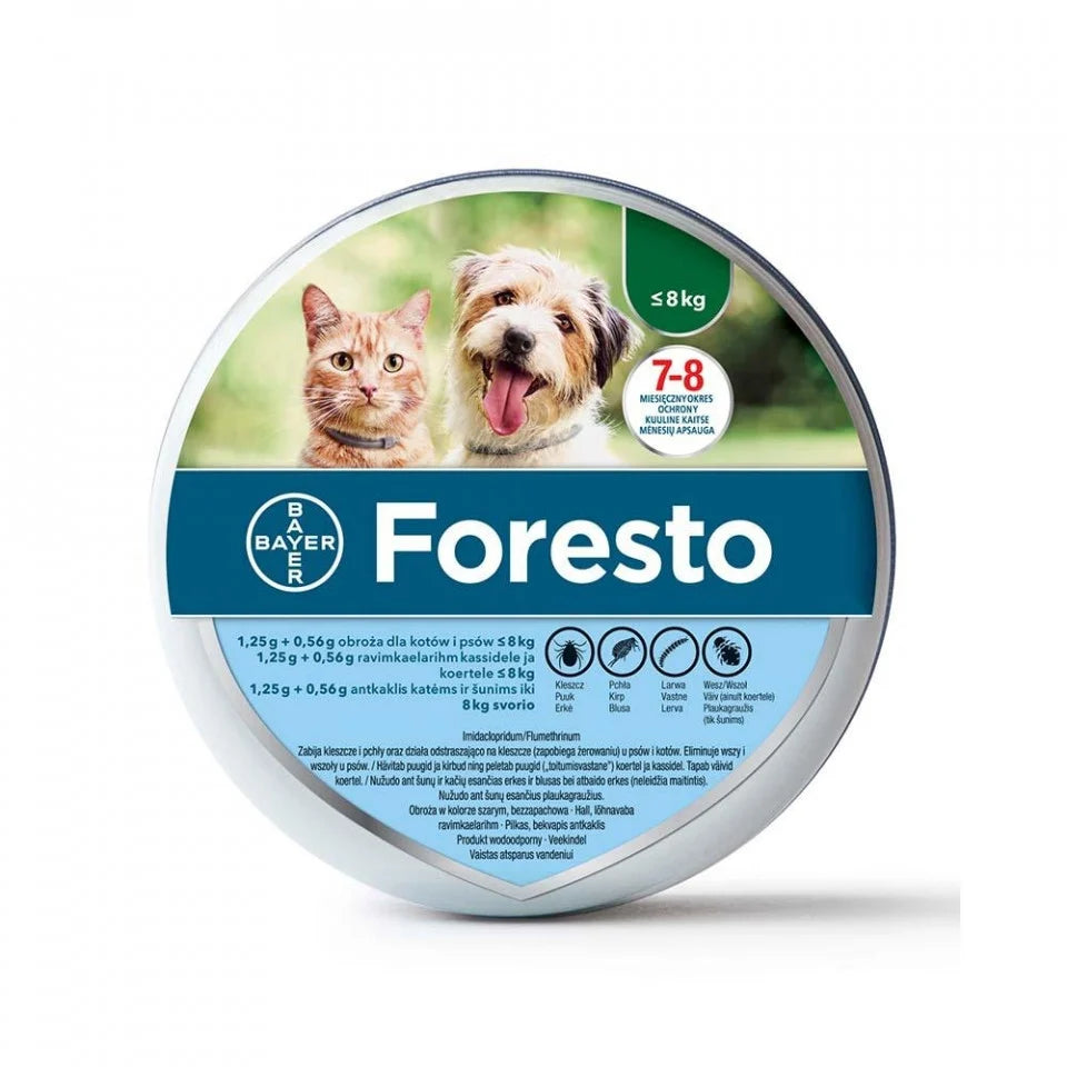 FORESTO //  simile SERESTO  // Antiparasitic Collar S (<8 kg) for dogs and cats