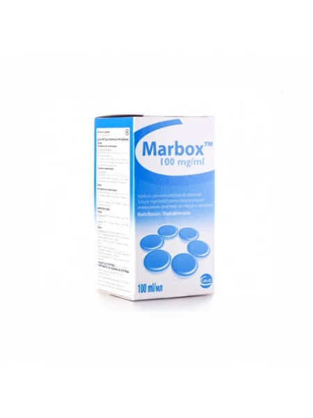 MARBOX 100ML //  Marbofloxacin 100 mg // Cattle and pigs (sows) / Bovini e suini (scrofe)