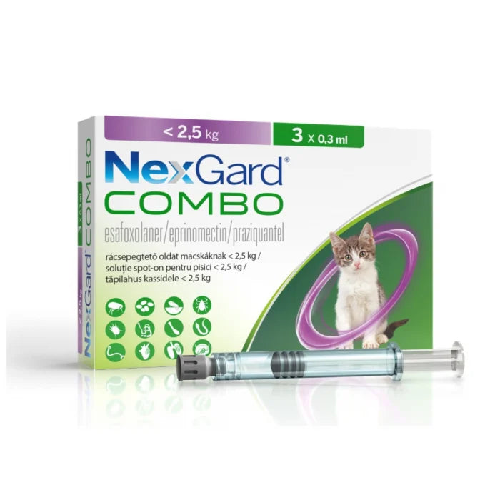 NexGard COMBO spot-on CAT x 3X0.3ML // Esafoxolaner+ Eprinomectin+ Praziquantel