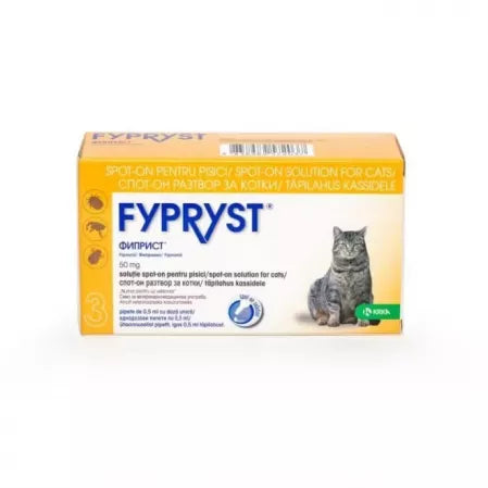 Fypryst Cat Spot On 50 mgX 3 PIPETTES // Antiparasitic for cats