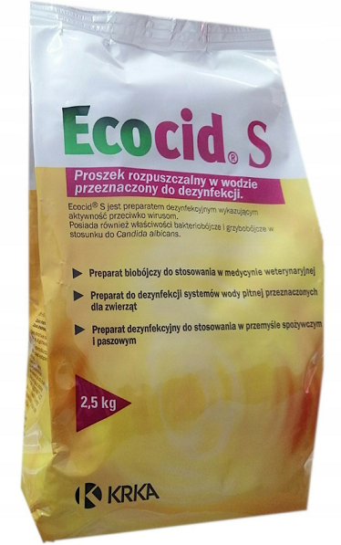 ECOCID S // Cleaning and disinfection equipment and surfaces  // DISINFETTANTE IN POLVERE USO VETERINARIO PER AMBIENTI E STRUMENTI