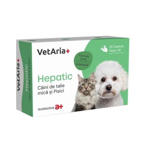 VetAria HEPATIC 30TAB Twist-Off - nutraceutical supplement for liver support in dogs and cats //