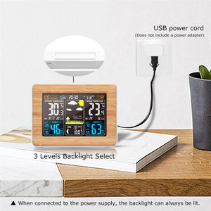 LCD Display Weather Station Alarm Clock- USB Powered_6