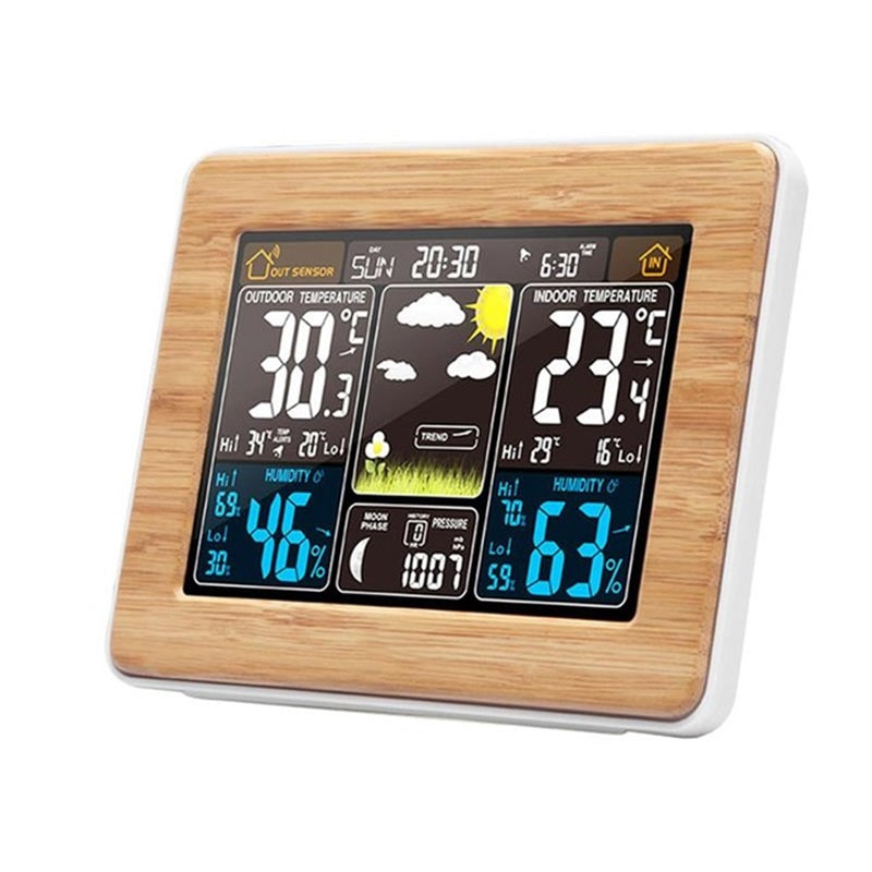 LCD Display Weather Station Alarm Clock- USB Powered_0