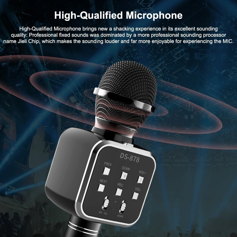 Wireless Bluetooth Microphone with Built-in Speaker- USB Charging_12