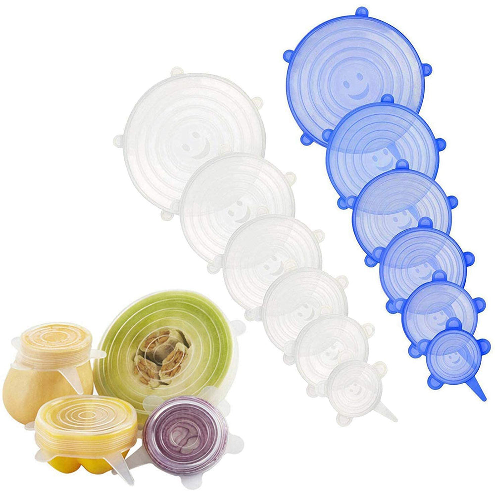 6 Pcs Reusable Universal Silicon Stretch Bowl Lids Kitchen Wrap Silicone Food Wrap Bowl Lid Kitchen Tools_2