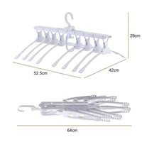 8 in 1 Foldable and 360 Degree Rotatable Clothes Hanger - White_10
