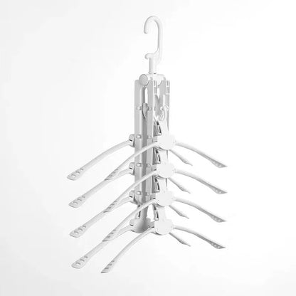 8 in 1 Foldable and 360 Degree Rotatable Clothes Hanger - White_1