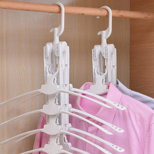 8 in 1 Foldable and 360 Degree Rotatable Clothes Hanger - White_4