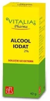 Iodate Alcohol 2%, 40g, Vitalia Pharma - Pet Shop Luna