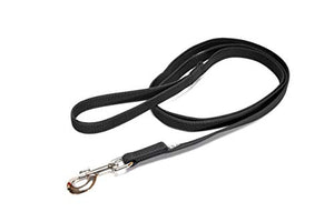Color & Gray Super-Grip Leash with Handle, and D-Ring, 0.79 in x 6.56 ft, Black-Gray - Pet Shop Luna