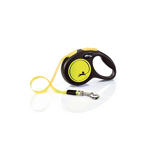 flexi Neon Cord Yellow Retractable Dog Leash/Lead for Dogs - Pet Shop Luna