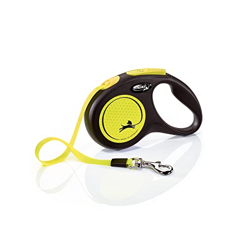 flexi Neon Cord Yellow Retractable Dog Leash/Lead for Dogs - Pet Shop Luna