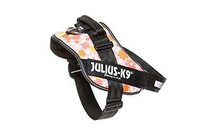 Julius-K9, 16IDC-PNF-3, IDC Powerharness, dog harness, Size: 3, Pink with flowers - Pet Shop Luna