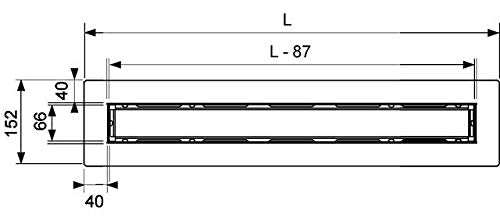 TECEdrainline shower channel for natural stone, 650700, 735mm - 650700 - Pet Shop Luna