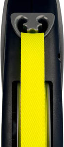 Croci Flexi New Neon Tape, Guinzaglio per cani allungabile riflettente, taglia L fino a 50 kg, lunghezza 8 Metri, Nero e giallo - Pet Shop Luna