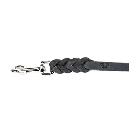 JULIUS K-9 Braided Leather Leash with Handle, 16 mm x 1.2 m - Pet Shop Luna