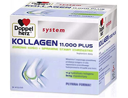 Polpharma Doppelherz System Collagen Kollagen 11.000 Plus, Joint Health and Mobility. Made in Poland. Polish Distribution, Polish Language. - Pet Shop Luna