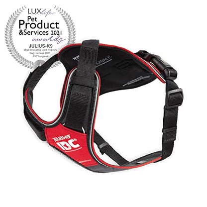 IDC Longwalk Y-Harness, Red-Gray, Size: XS - Pet Shop Luna