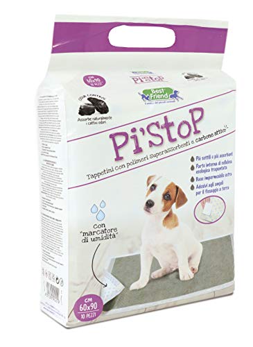 BEST FRIEND PI'-STOP 10 TAPPETINI ASSORBENTI PER CANI CON CARBONE ATTIVO 60X90 C - Pet Shop Luna