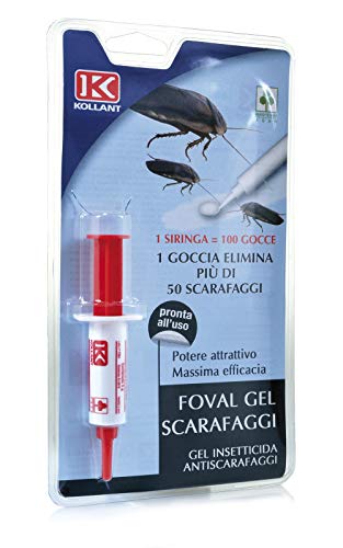 KOLLANT FOVAL Gel INSETTICIDA SIRINGA per Il Controllo degli SCARAFAGGI GR. 5 - Pet Shop Luna