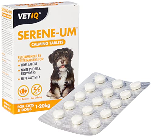 VetIQ Seren-Um Drops Dog/Cat Calming, Pet Remedy Recommended By Vets For Home Alone, Noise Phobias, Hyperactivity, Dog/Cat Supplements For Pets, Calming Dog/Cat Treats - Pet Shop Luna