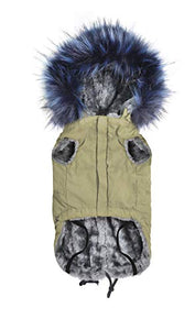 Record Anorak Dog Down Jacket Plush Coat M 40 cm with Hood with Fur - Pet Shop Luna