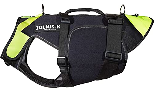 Julius-K9, 16SWM-IDC-M, IDC Multifunctional Dog Vest 3-in-1, Medium, Black and UV Orange - Pet Shop Luna