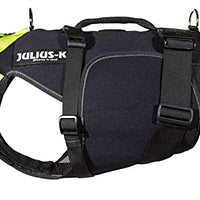 Julius-K9, 16SWM-IDC-M, IDC Multifunctional Dog Vest 3-in-1, Medium, Black and UV Orange - Pet Shop Luna