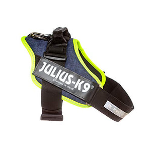 Julius-K9, 16IDC-FARNE-1, IDC Powerharness, dog harness, Size: 1, Jeans with neon edge - Pet Shop Luna