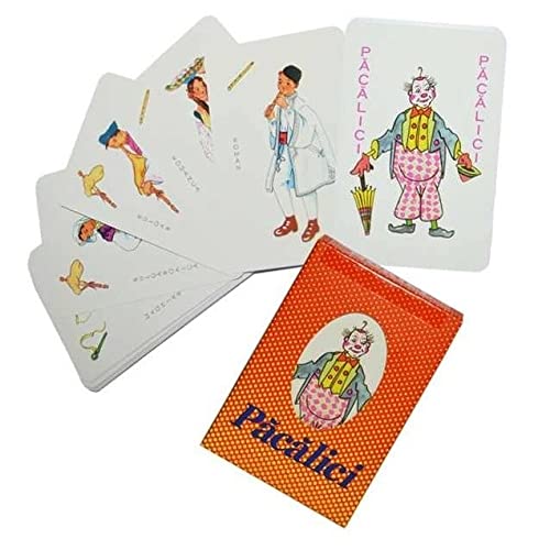 Carte da gioco vintage rieditate Pacalici, 1970-80s Gioco più popolare in Romania - Pet Shop Luna