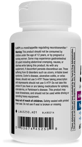 Nature's Way 5-HTP, L-5-Hydroxytryptophan, Vitamin B6 & C, Griffonia Bean Extract 50 mg, 60 Count - Pet Shop Luna