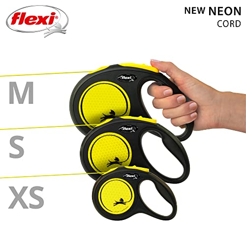 flexi Neon Cord Yellow Retractable Dog Leash/Lead for Dogs - Pet Shop Luna